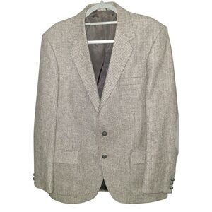 Vtg Farah Tweed Blazer Sport Coat 2 Button‎ Pure Wool Jacket Vintage Mens 42L